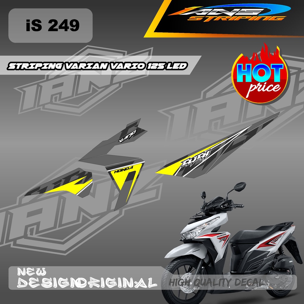 STIKER DECAL VARIO 125 LED CUSTOM VARIAN WARNA / STIKER SEMI FULL BODY HONDA VARIO 125 / DECAL STRIKER KERETA 125 LED IS 249