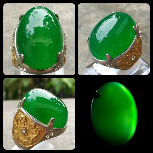 Cincin Batu Akik AKIK HIJAU GARUT / IJO GARUT / OHEN HQ FS164