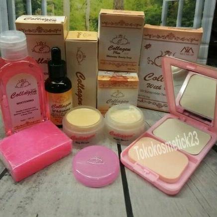 AYO BELI [Beli 2 Gratis Mini Gold] PAKET LENGKAP CREAM 'COLLAGEN' 6iN1 + BEDAK TWC