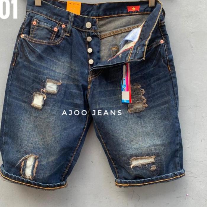 ➦ Celana Pendek Import Pria 501 Sobek Fashion Made In Vietnam 🇻🇳 BestSeller ➣