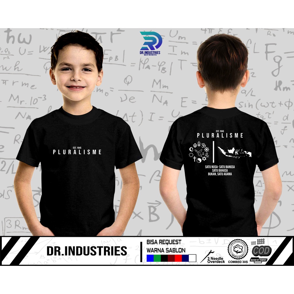 Kaos ANAK PLURALISME INDONESIA TELRANSI UMAT BERAGAMA DB - DR INDUSTRIES