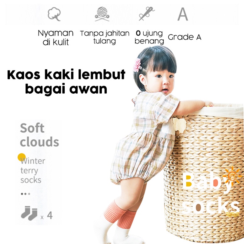 (1-8 Tahun)Katun murni Baby Kaos Kaki Anak Motif  Bayi Karakter Kaus Kaki Karakter perempuan Kaos Kaki Bayi kaki anak laki laki Socks Lucu Kartun  Motif Import