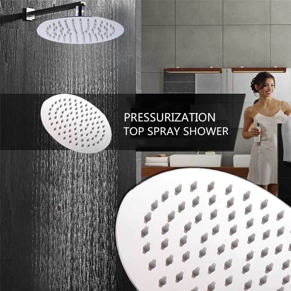 Kepala Head Shower Mandi Rainfall Stainless Steel Round Minimalis Material Stainless Steel Perlengkapan Mandi Berkualitas