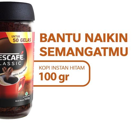 

➽ NESCAFE Classic Kopi Instan Kopi Hitam 100g Jar ♀
