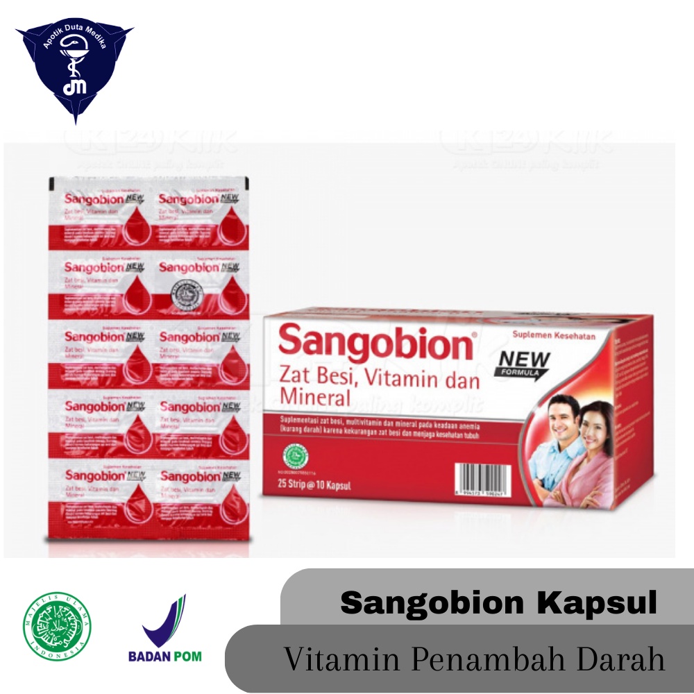 SANGOBION 10 KAPSUL VITAMIN PENAMBAH DARAH DEWASA SUPLEMEN PENAMBAH DARAH