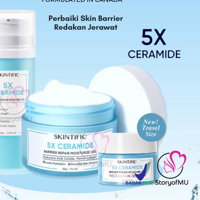 ➴ [] SKINTIFIC - 5X Ceramide Barrier Repair Moisture Moisturize Gel Moisturizer Mini 6gr | 30gr | 80