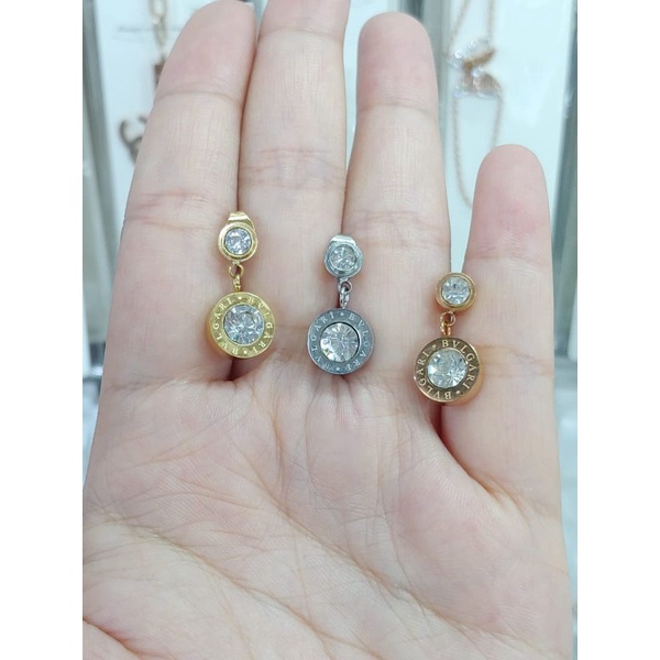 anting tusuk b*v*l*g*a*r*i wanita titanium anti karat anti luntur