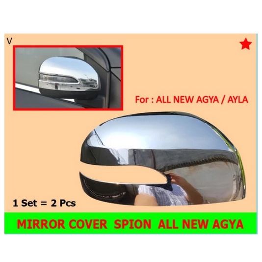 COVER SPION CHROME MOBIL ALL NEW AGYA - AYLA 2018 SAMPAI 2021