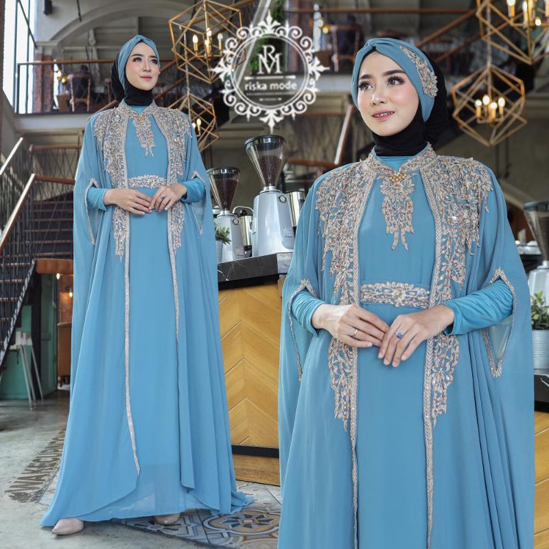 Kaftan Alissa Rose Free Inner dan Ciput Original Butik