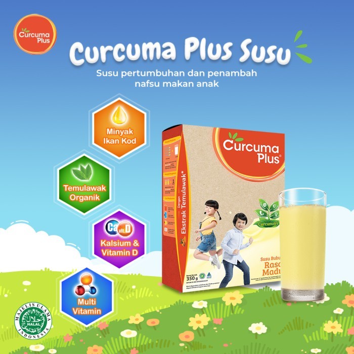 Curcuma Plus Susu Bubuk Ekstrak Temulawak Vanilla 350gr FREE Curcuma Plus Susu Bubuk Ekstrak Temulawak Vanilla 180gr