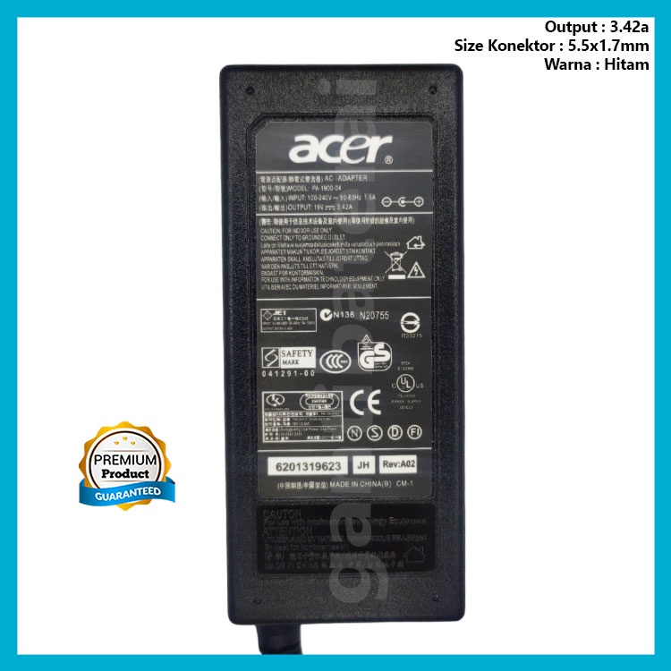 Adaptor charger Laptop Acer Aspire E5-551 E5-551G E5-552 E5-553