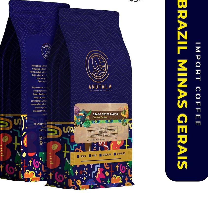 

♩ ARUTALA Kopi Brazil Minas Gerais Arabika 200 gram ➺