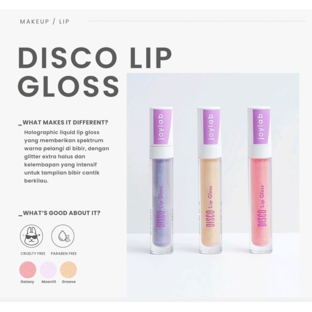 JOYLAB Disco Lip Gloss Lipgloss (Expired 03/2023)