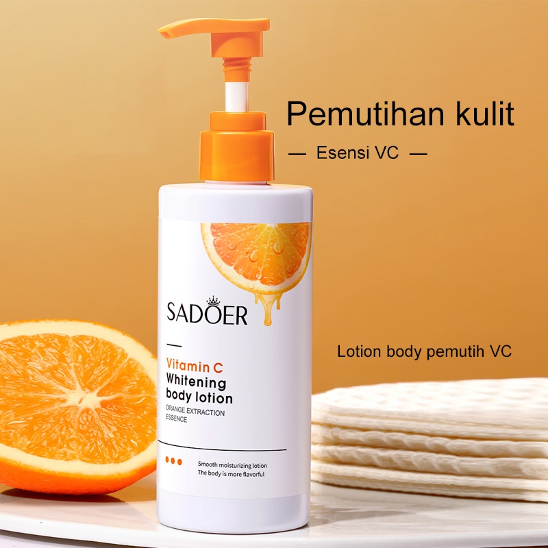 VitaminC Whitening body lotion Pemutih badan Whitening shower gel 250ml Sabun Mandi Cair Mencerahkan Kulit Melembabkan kulit Brightening body wash