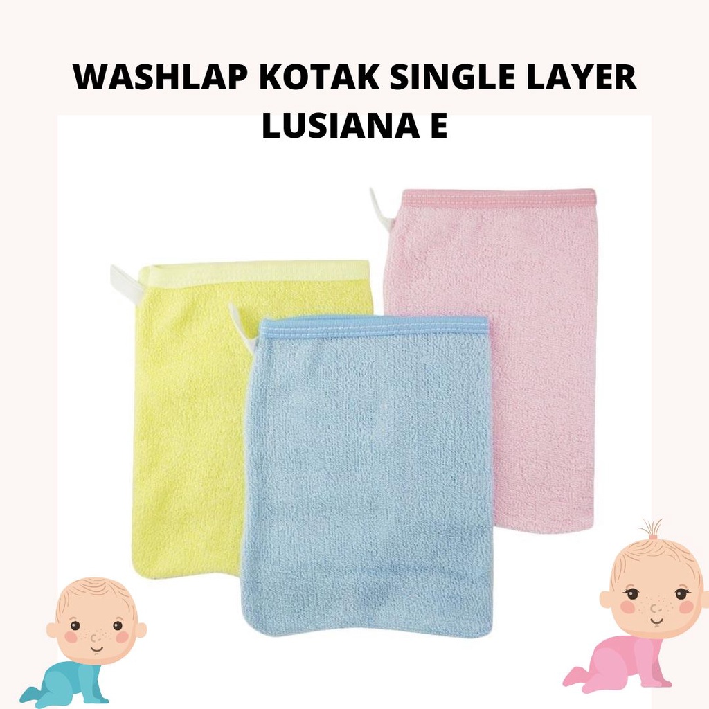 Washlap Kotak Single Layer / Lap Handuk Lusiana E 360100