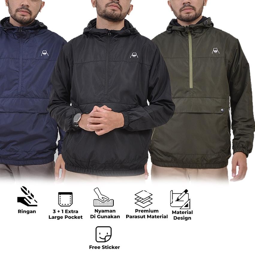 ➥ BREY Jaket Pria Cagoule Parasut Maze Jacket ✲