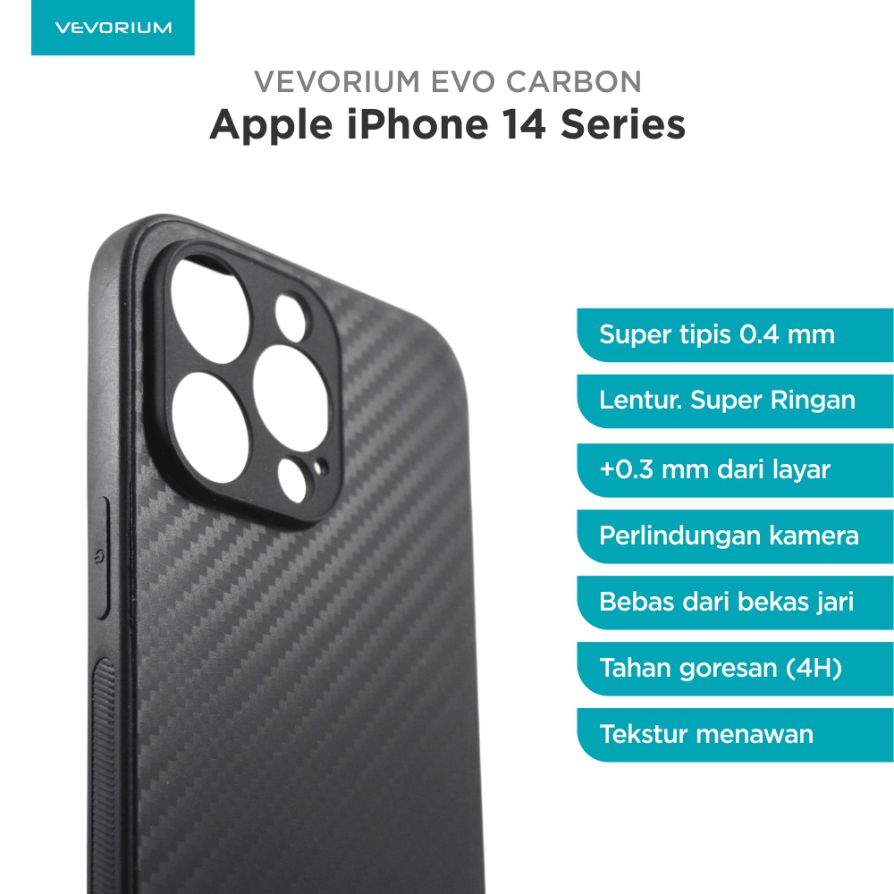 VEVORIUM EVO CARBON Apple iPhone 14 PRO 14 PRO MAX 14 BIASA Soft Case Softcase