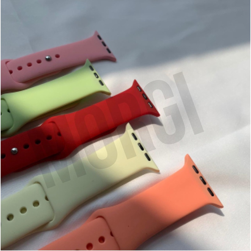 Strap Watch 6 5 4 3 2 1 7 8 SE 38mm 40mm 42mm 42mm 44mm 45mm 49mm 38 40 41 42 44 45 49 mm Series Tali Untuk iWatch Ultra Smartwatch Band Silikon