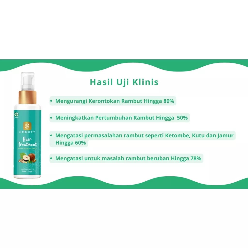 Smuuty Hair Treatment Penyubur Rambut Mengatasi Rambut Rontok Menghilangkan Ketombe Penghilang Uban Khusus Pria dan Wanita Terbukti Ampuh Cepat Atasi Masalah Rambut