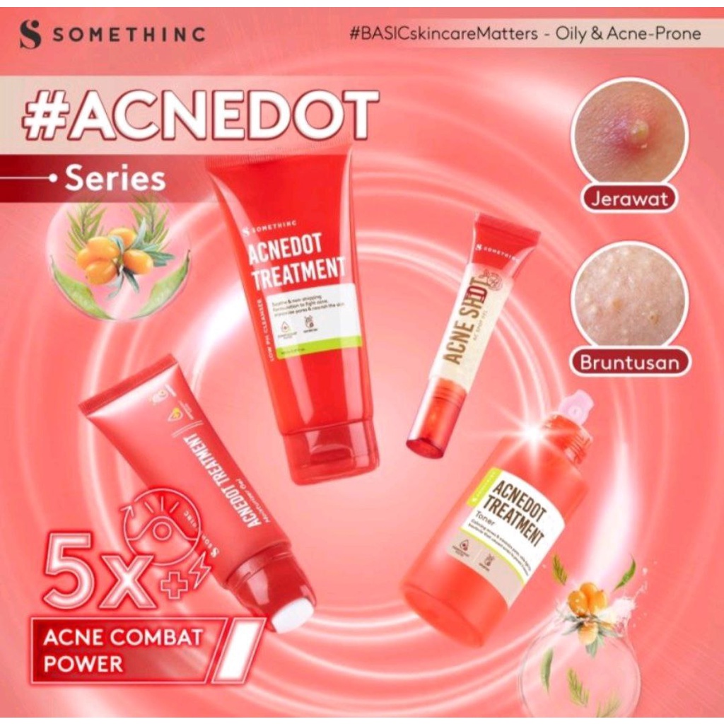 SOMETHINC MOISTURIZER GEL ACNEDOT KRIM PAGI DAN MALAM KUKIT JERAWAT