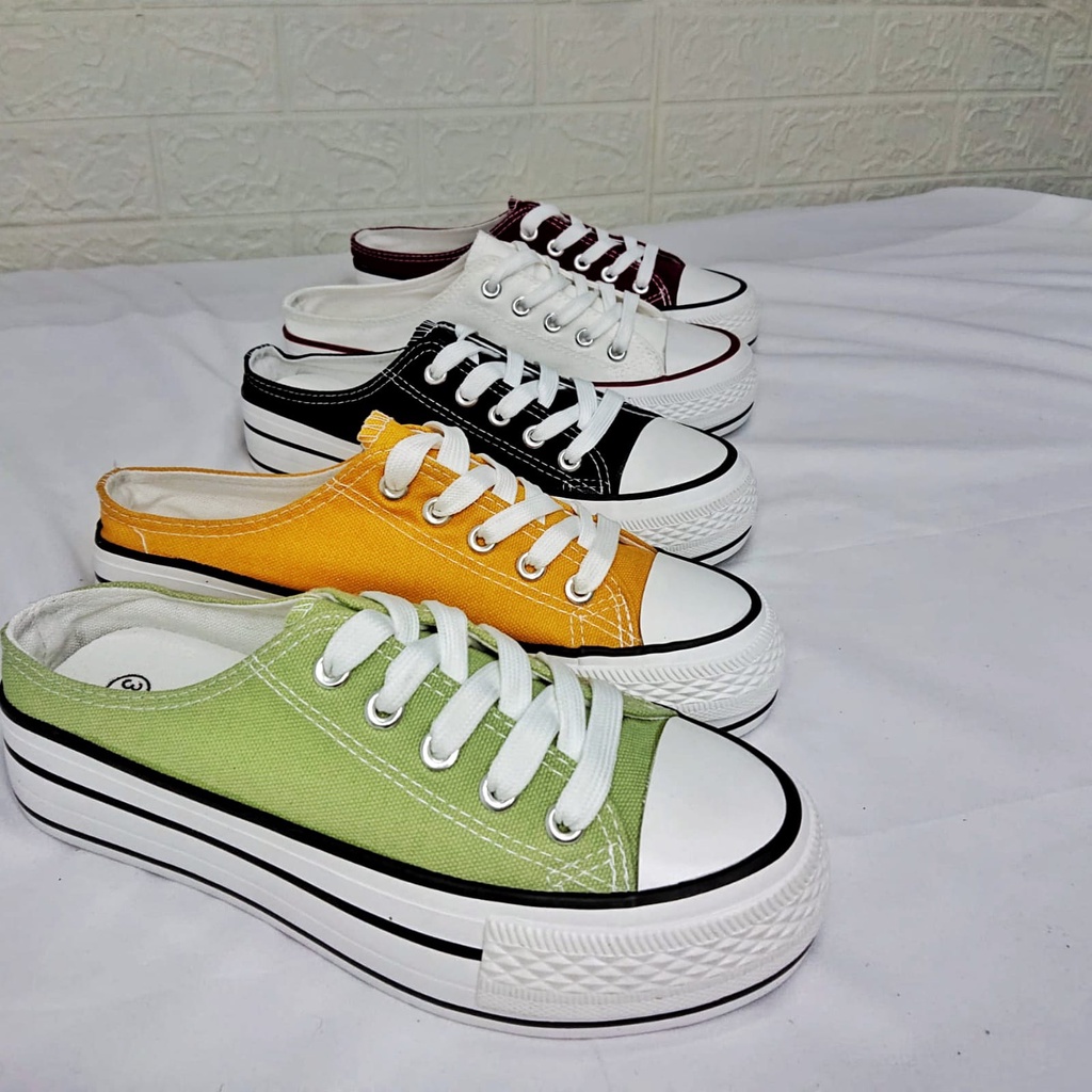 CYS Sepatu Sneakers Wanita Pria Sepatu Kasual High Wedges Kanvas Fashion Style Sepatu Cewek SPT 07