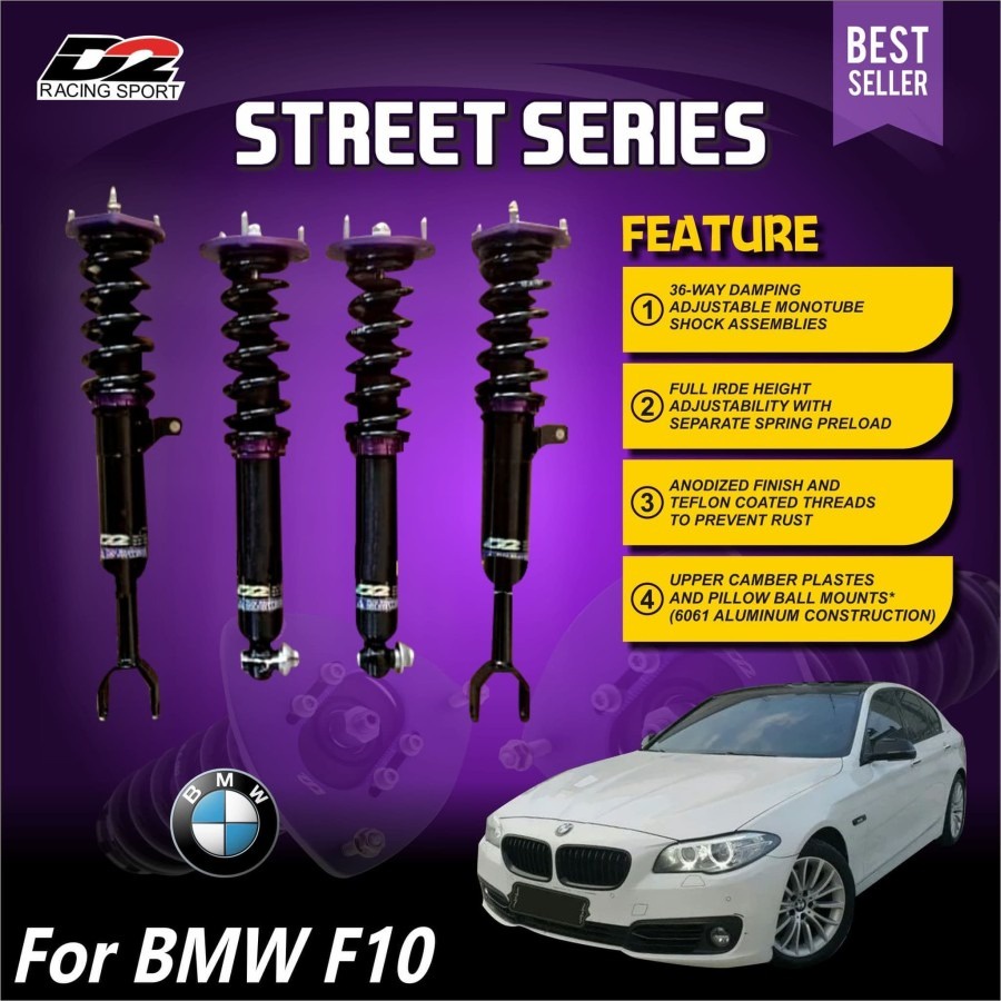 Aksesoris Suspensi Shockbreaker Coilover Untuk Harian D2 Racing STREET coilover BMW F10