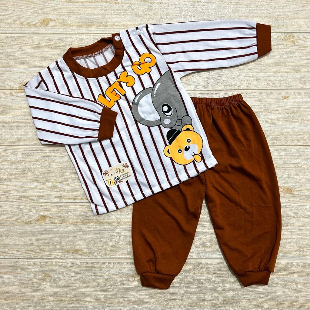 COD setelan piyama anak laki-laki panda usia 0-12 bulan / pakaian baju tidur bayi / baby alicia