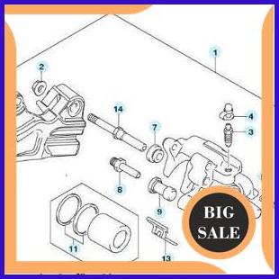 last stok Karet Tutup Baut Kaliper Belakang-Plug Pin Suzuki Smash Shogun 125 Original SGP 140ZZ3