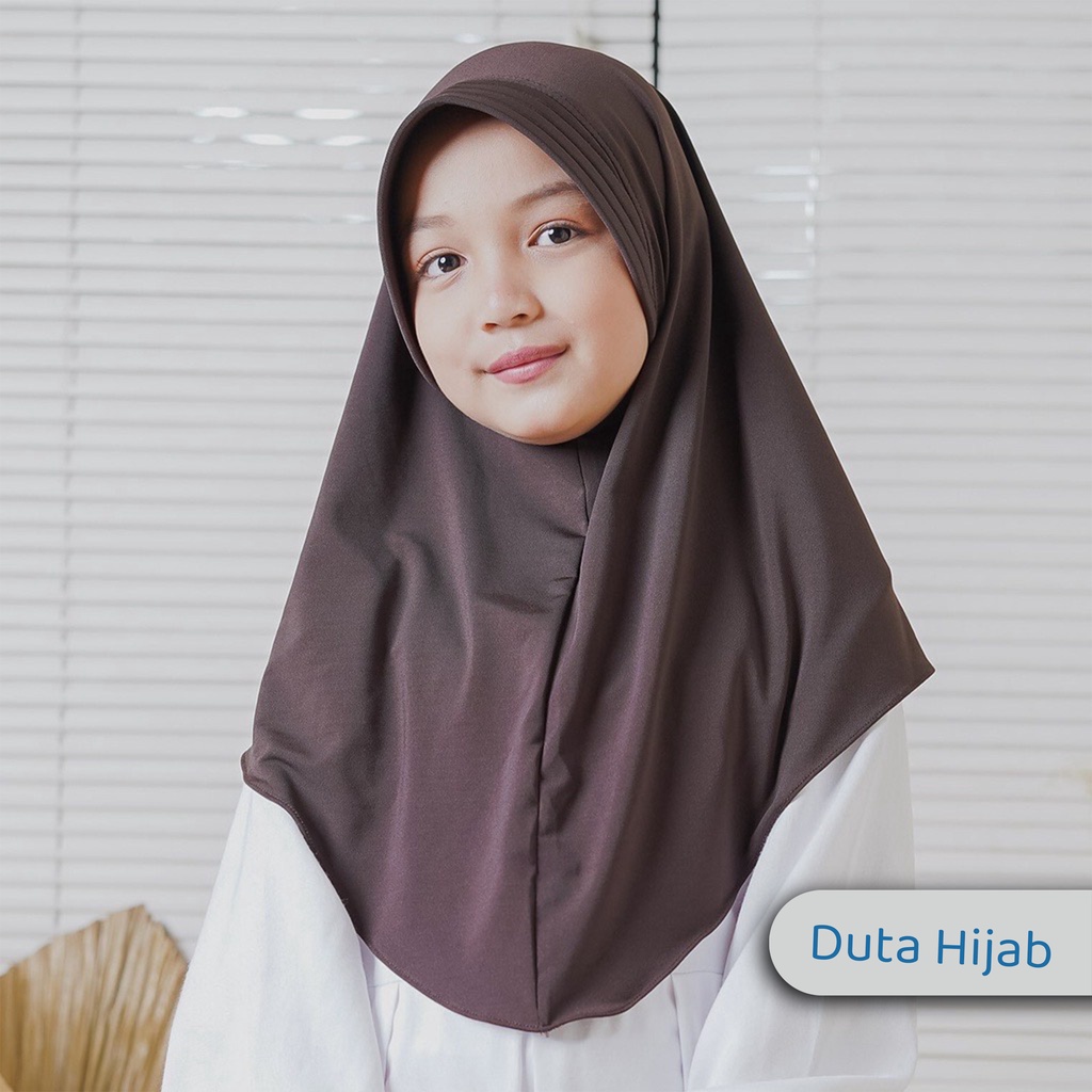 Jilbab Instan anak Jersey Umur 5 - 10 tahun | Bergo Hamidah Anak Jersey