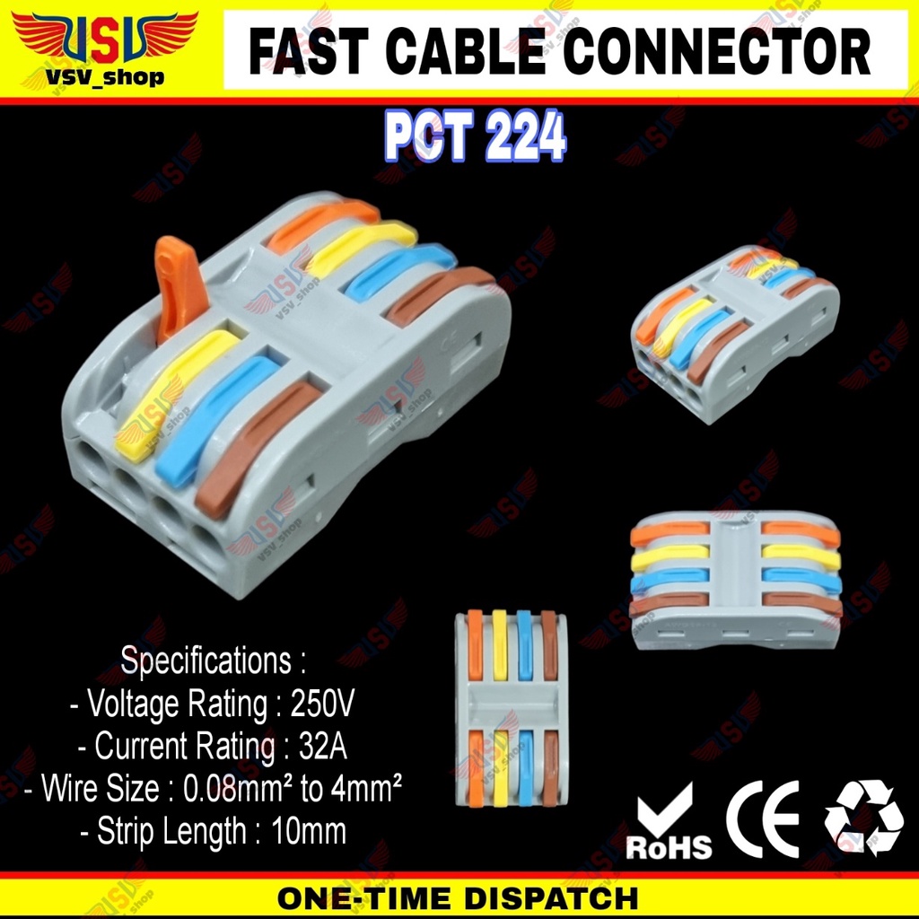 Terminal Konektor Kabel Sambung Cabang Quick Cable Connector 4to4 WARNA