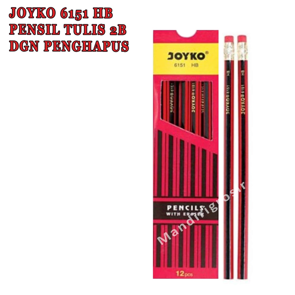 PENSIL JOKYO* PENCIL* PENSIL DENGAN PENGHAPUS* PENSIL 2B