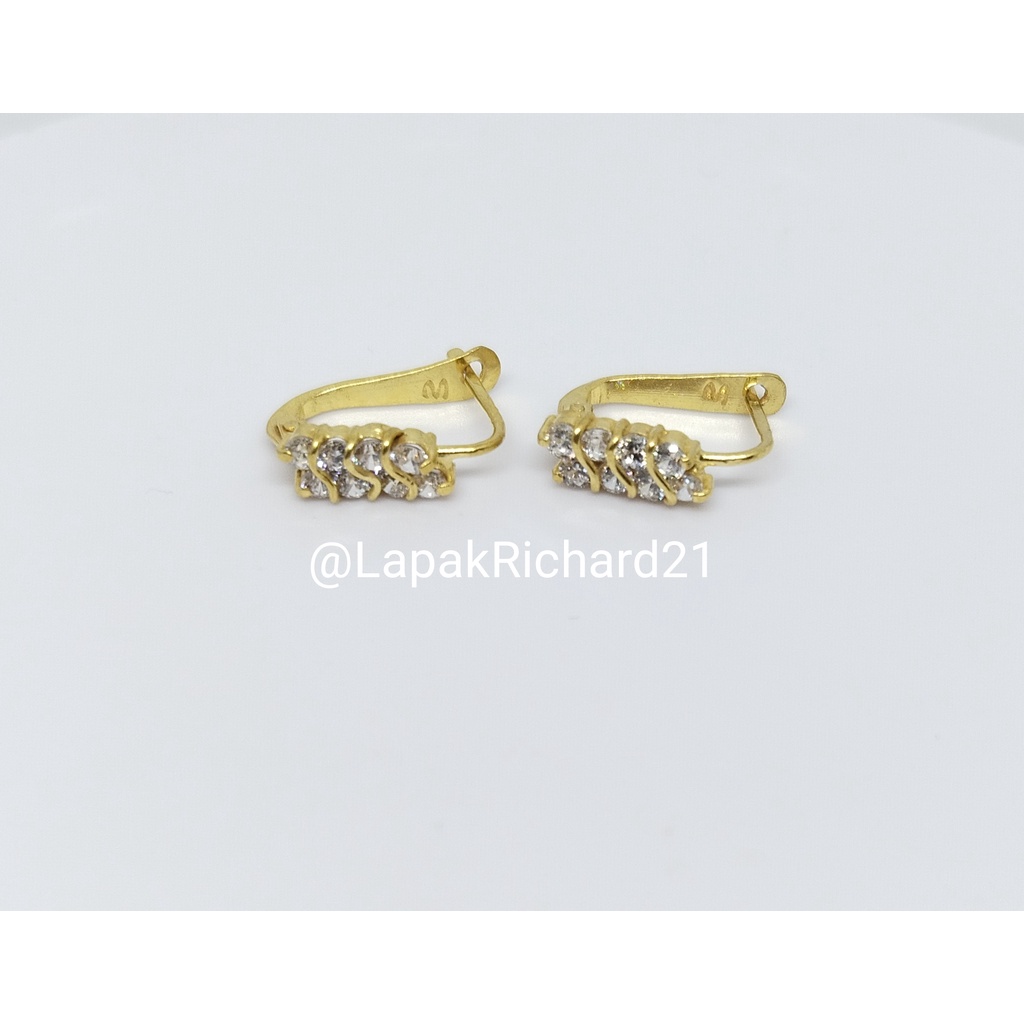 Anting emas muda kadar rendah 1gram anting dewasa