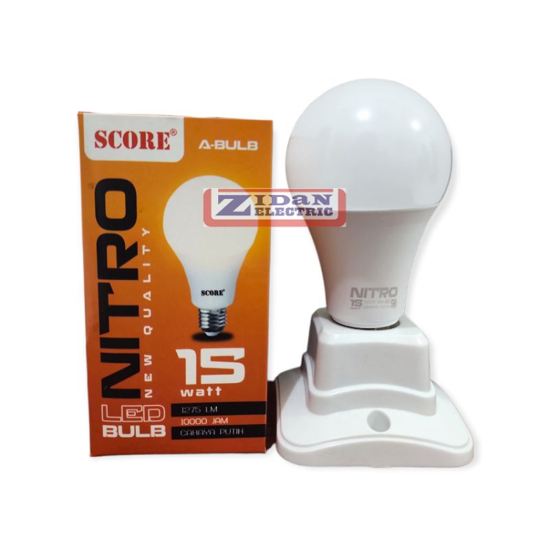 Lampu Led Bulb 5W 7W 9W 12W 15W 18W Score Nitro / Lampu Bohlam Led Bulat 5 7 9 12 15 18 Watt