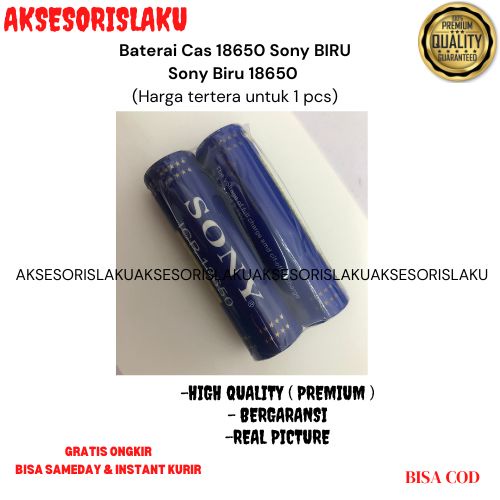 Baterai Cas 18650 Sony BIRU