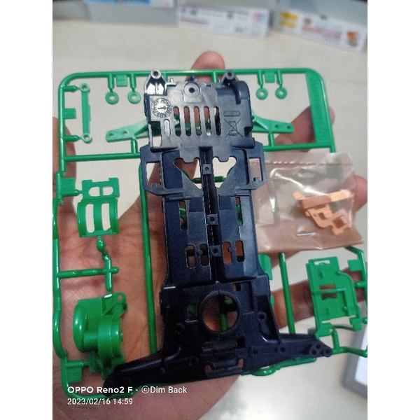 Tamiya Chassis Super 2 S2 Hitam PC ABS + Gearbox Green