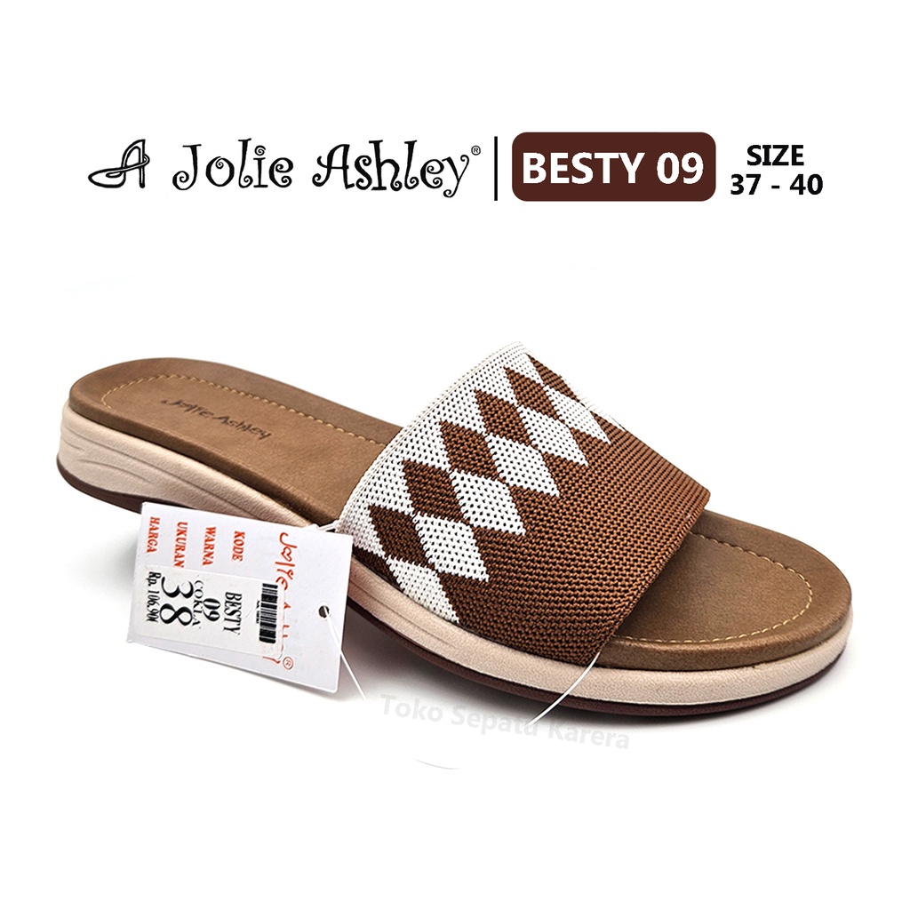 Sandal Anak Remaja Perempuan – Sandal Wanita Dewasa – JOLIE ASHLEY – BESTY 09 – Size 37-40 – Slip On