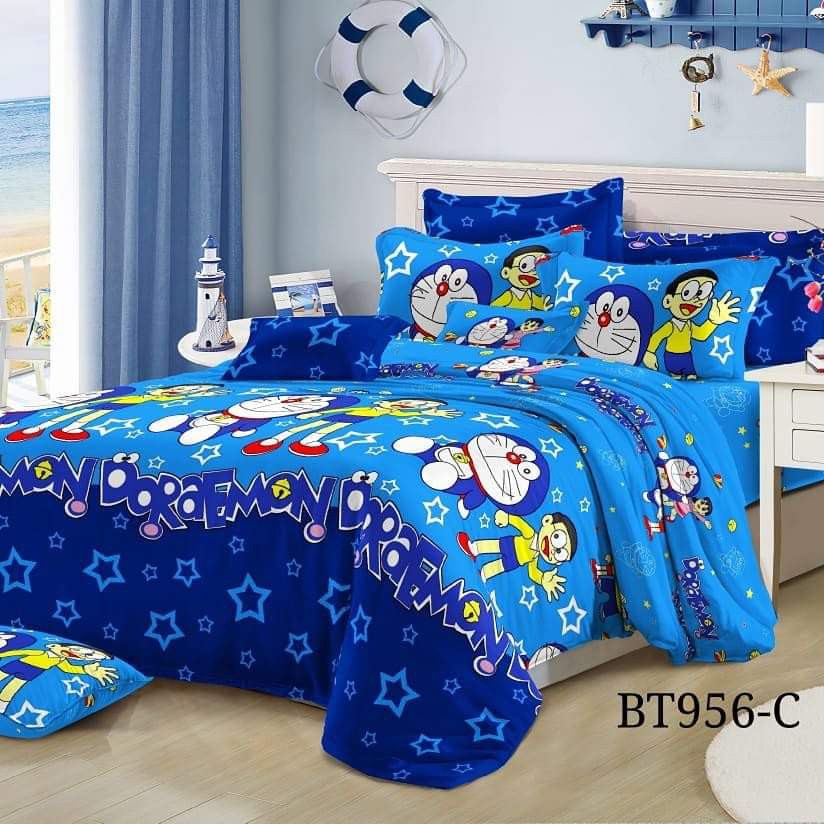 bedcover set 180x200 160x200 motif karakter doraemon