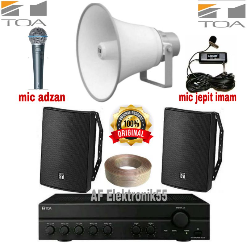 Paket Sound System Toa Masjid 1 Speaker Outdoor+2 Speaker Indoor Original
