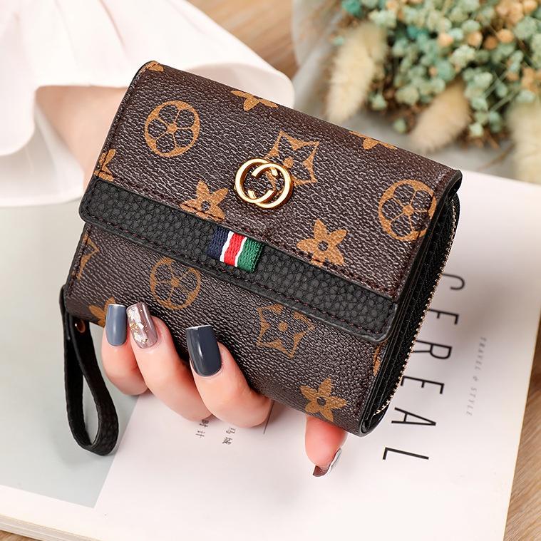 MENARIK DOMPET LIPAT WANITA KECIL KULIT KALIMA MINI SLOT KARTU PENDEK IMPORT BATAM KOREA BRANDED MUR