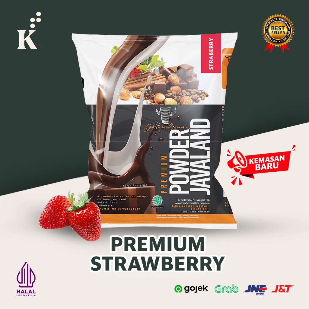 

Powder Premium Strawberry Bubuk Minuman Bubble Drink Javaland 1 kg