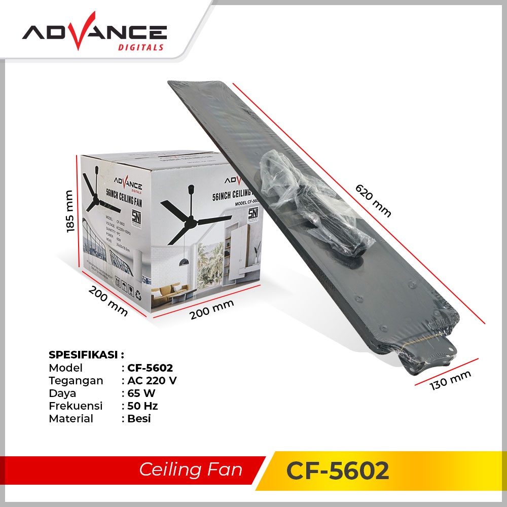 Advance Ceiling Fan CF 5602 Plafon 56&quot; inch / Kipas Angin Gantung