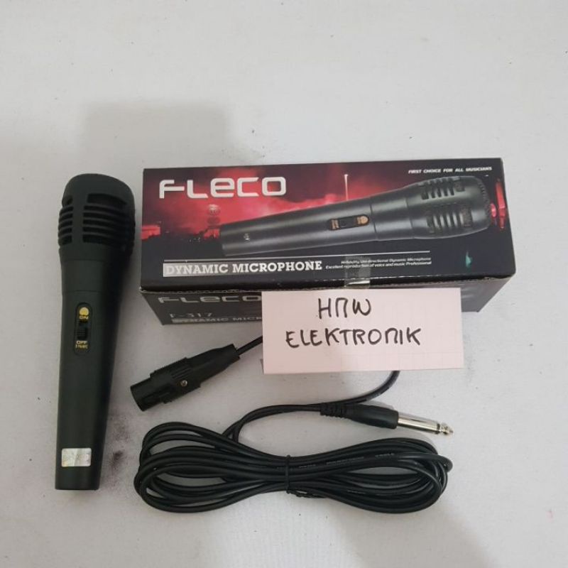 mic murah Dynamic microphone murah kabel Fleco 317 mic kabel murah F-317