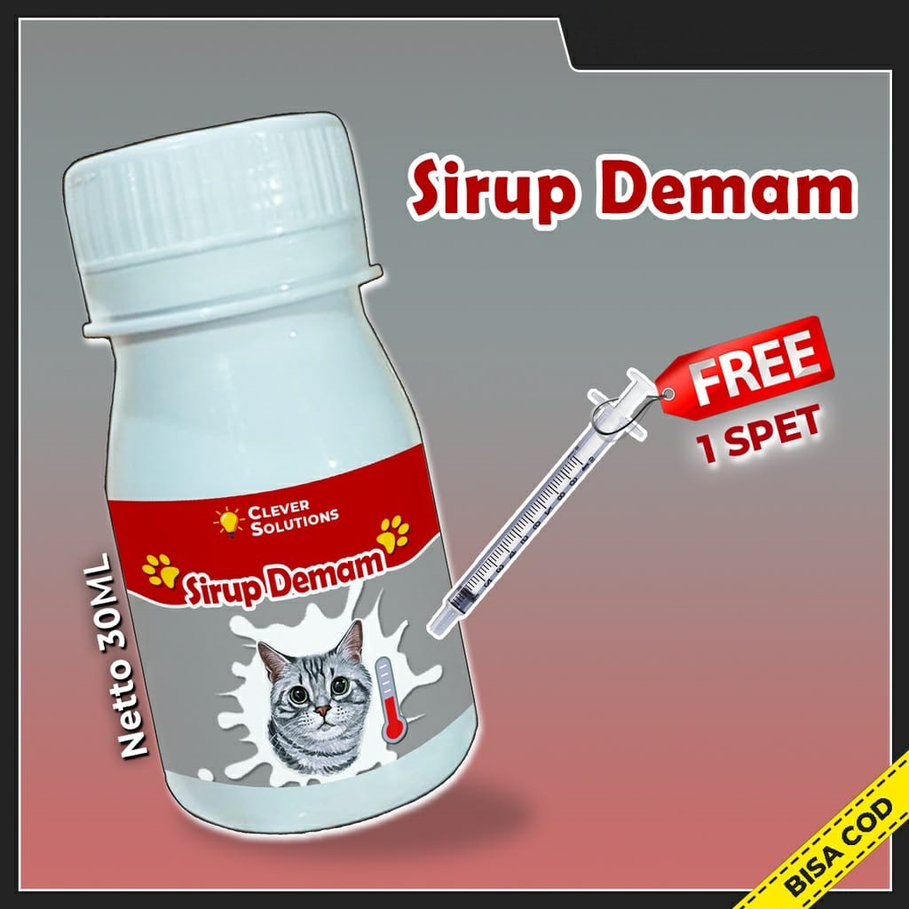 SIRUP DEMAM Kucing Panas Demam Obat Kucing Demam Untuk Anabul