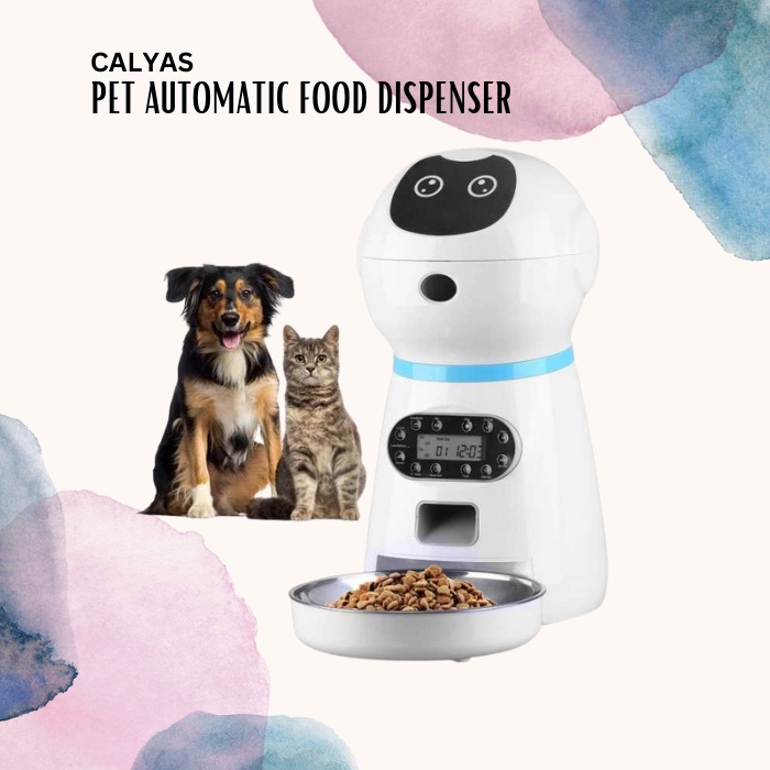 Tempat Makan Hewan Anjing Automatic Pet Food Dispenser 3.5L