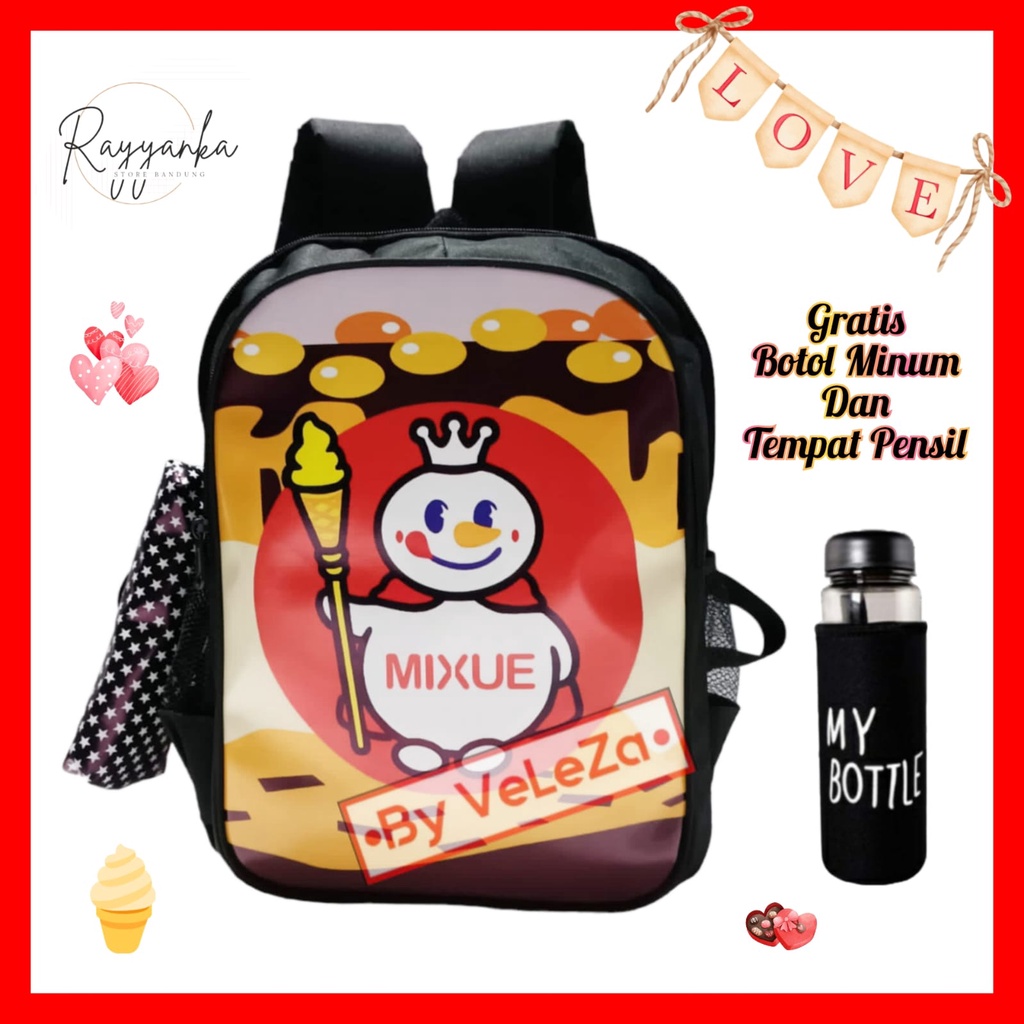 Tas Ransel Sekolah Anak Tk Sd Paud Model Ice Mixu3K1ng Gratis Botol Minum
