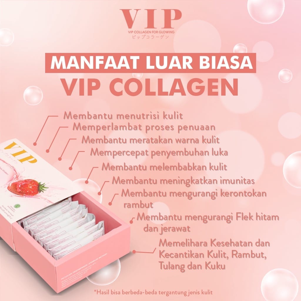 vip minuman collagen premium bpom whithening and glowing drink