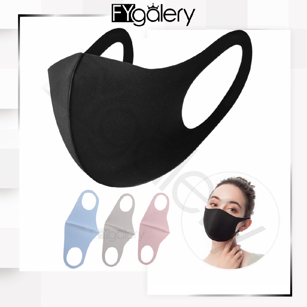 FYGALERY MS01 Masker Scuba Kain Dewasa Dan Anak Warna Polos Earloop Murah