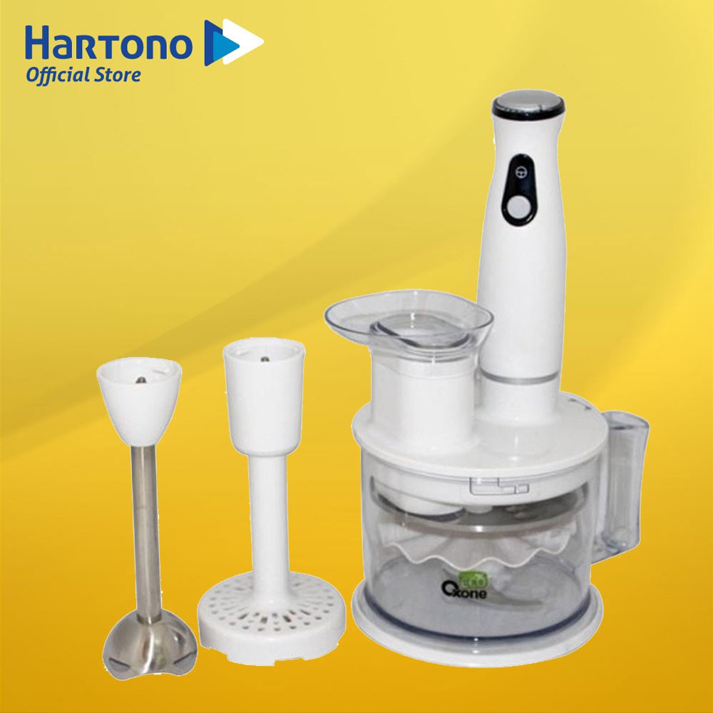 Oxone OX161 Blender Tangan dan Chopper 1250 ml Putih - Multifungsi dengan 7 Kecepatan