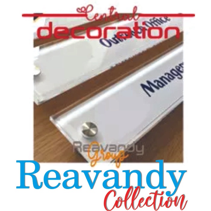 

Terlaris Nama Ruangan / Nama Plate, Nama Meja / Akrilik Clear