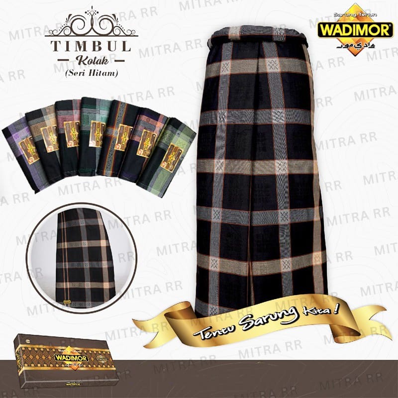 Sarung Wadimor Timbul Polos Tumpal Motif / Sarung Dewasa